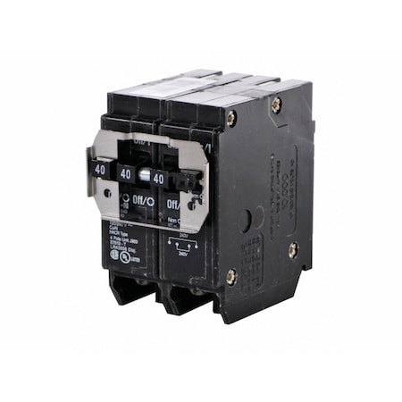 Eaton Circuit Breaker, BR Series, 40A, 4 Pole, 120/240V AC, 10kA BQ240240